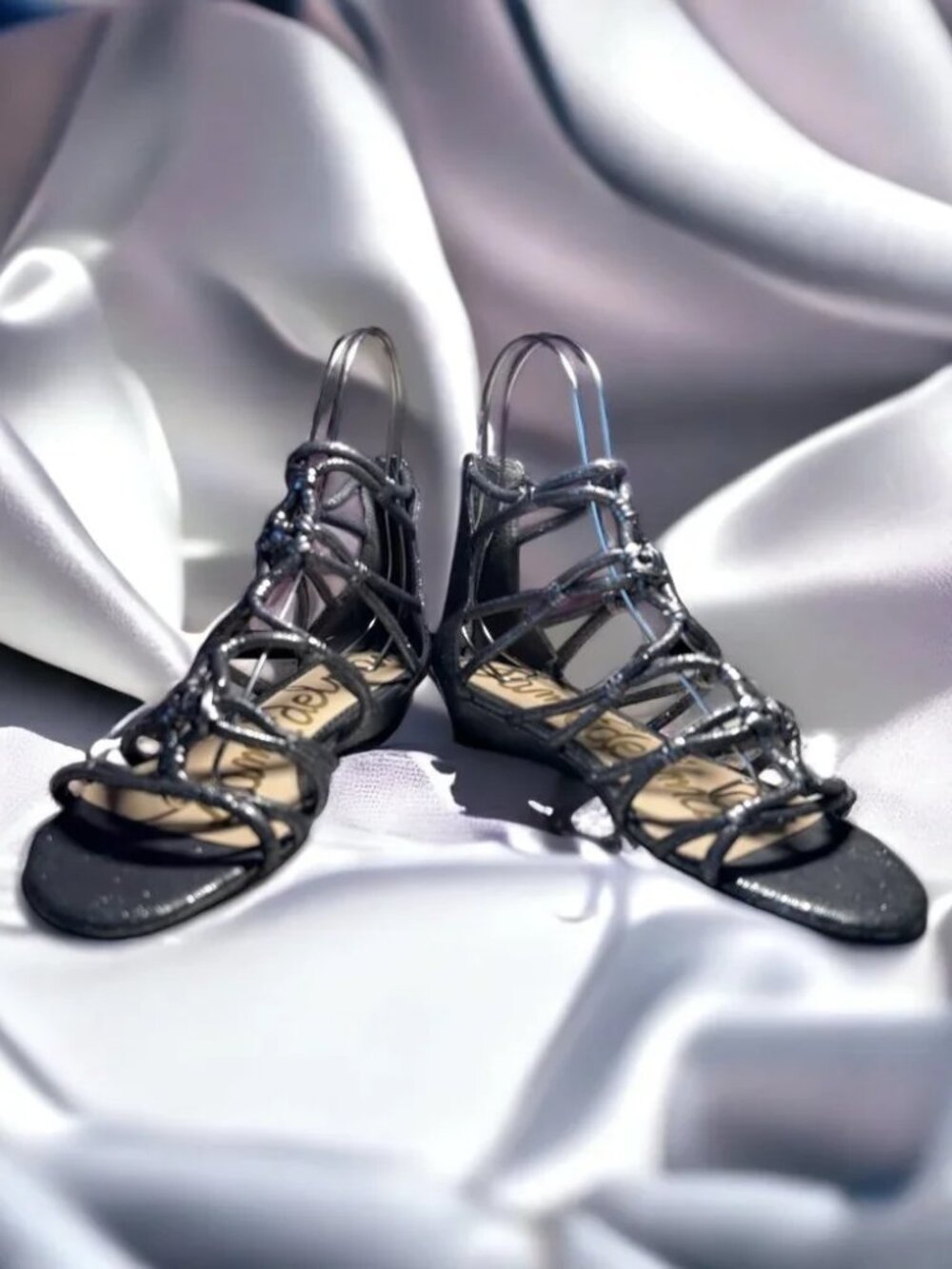 Sam Edelman Daryn Gladiator Silver Pewter Sandals 10